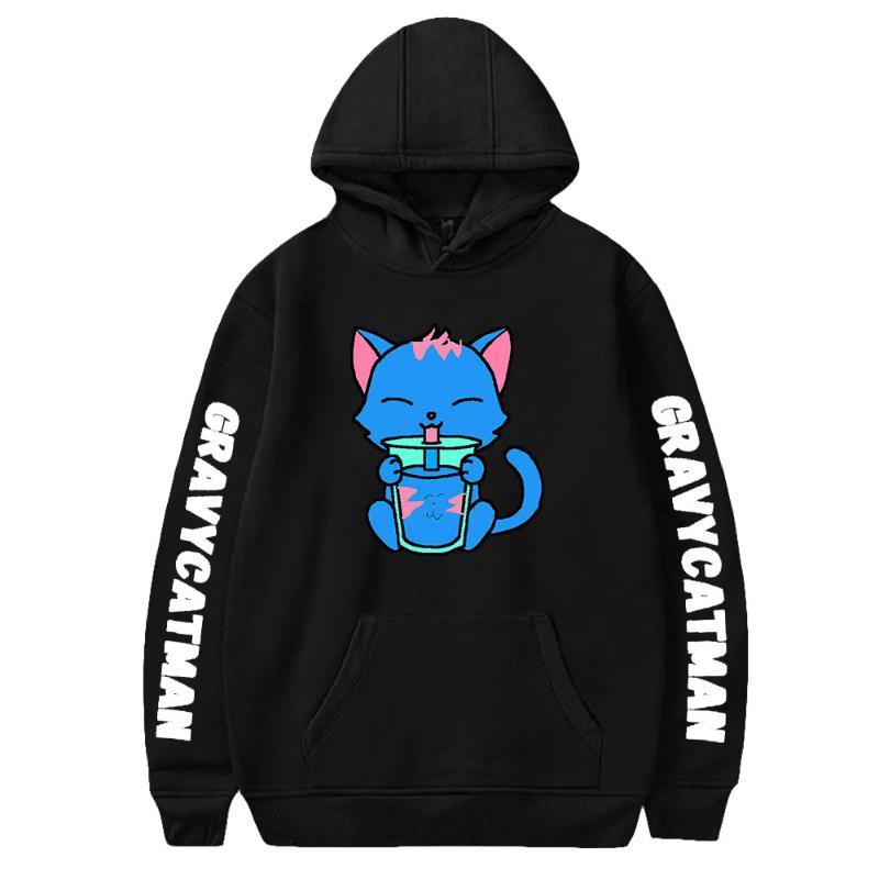 

Women's Hoodies & Sweatshirts Gravycatman Women Men Long Sleeve Pullover Hooded Unisex Casual Streetwear Fashion Clothes 100-4XL OversizedWo, Black