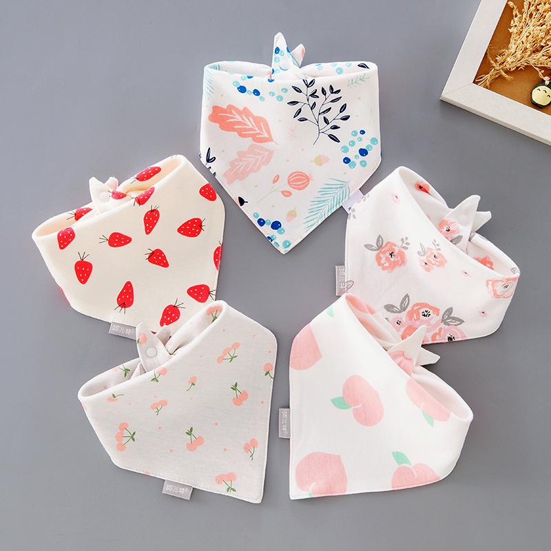 

Hair Accessories 5Pcs/Lot Cotton Baby Bibs Triangle Double Cartoon Print Saliva Towel Boys Girls Feeding Apron Bandana BibsHair, Sk30004