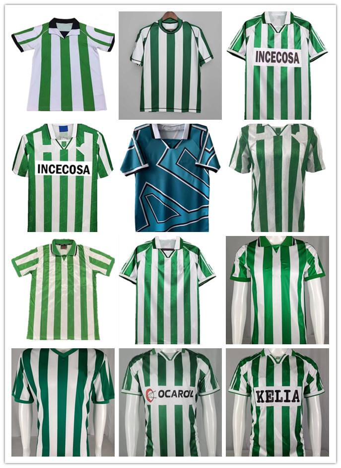 

1997 1998 1995 Real Betis retro home JARNI soccer jerseys 95 96 97 98 03 04 Match Worn Menendez RIOS 21 FINIDI 11 green Football shirt, 1998 home