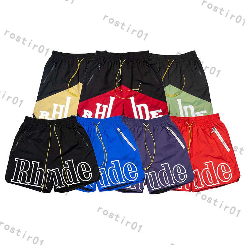 

RHUDE Mens Shorts Tide Brand RH Street High Quality Streetwear Fashion Loose Casual Hip Hop Beach Sportswear men Short Pants size s-xl, This option does no ship
