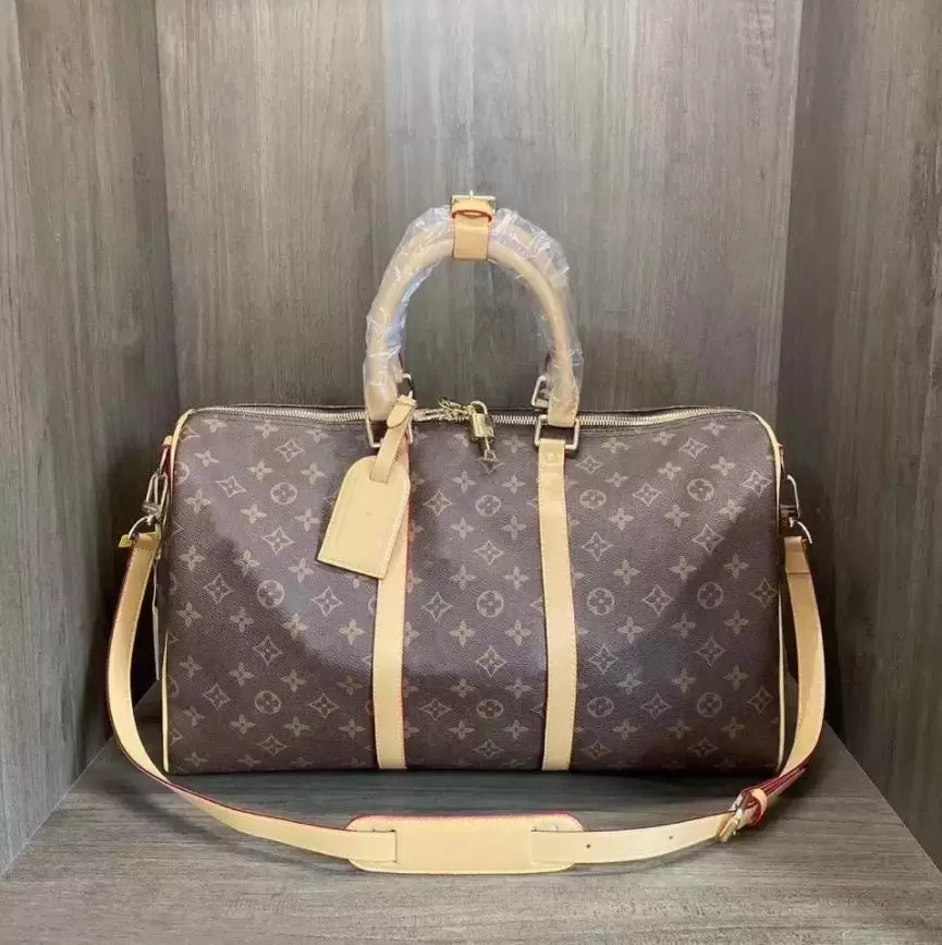 

Unisex handbags Sports Luggage Bag Leather Backpack Classic Sports gym Travel Messenger Satchel Shoulder Designer bags, White grid