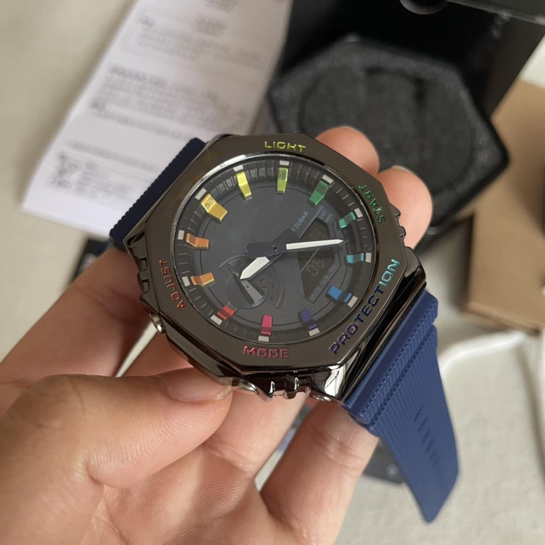 

2022 New G display 2100 high quality electronic watch World time Automatic hand light available wholesale, Ga-2100-6