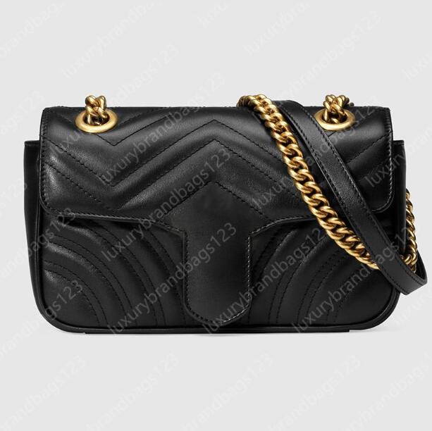 

sac luxe Top Quality marmont 5colors women designer leather Chain Bag Crossbody Shoulder Bags 443497 446744 476433 handbag classic brand sacoche, Red g