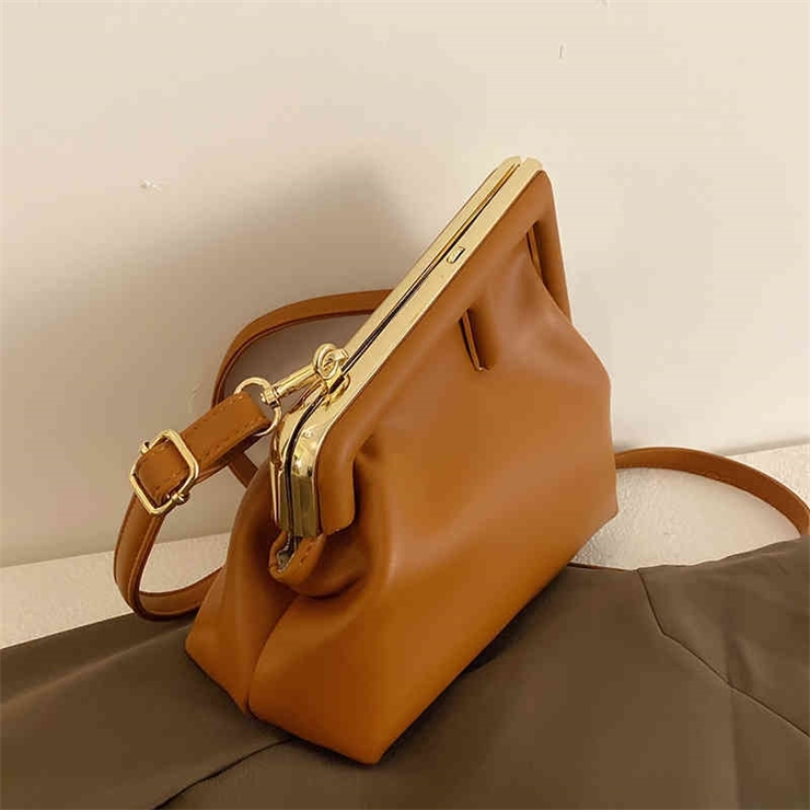 

62% OFF trendy bags 2022 New Designer Handbags Net red with family clip hand advanced feeling dumpling Single Messenger Bag, cloud, Small coffee (original clip)