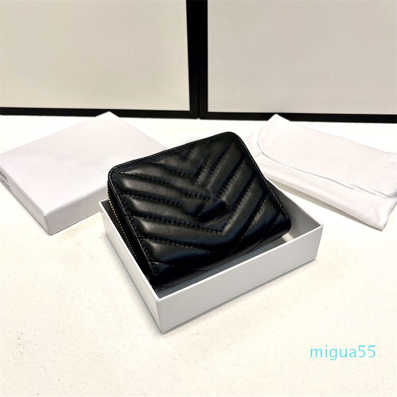 

Designer Wallet Women High Quality Luxury Top Purse Bag Fashion Classic Card Holder Coin Black Purses With Size 10cmx9cm