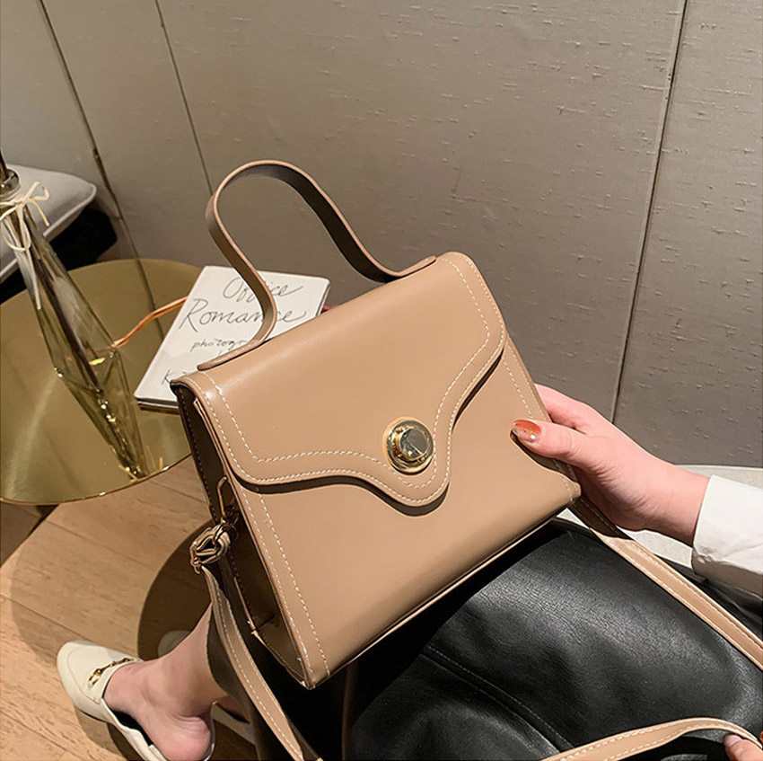 

HBP Bag casual Pu leather women handbag Korean fashion simple texture trend shoulder strap slung small totes cute bags, Khaki