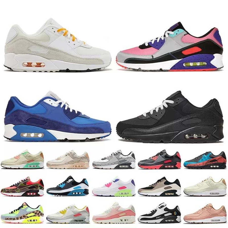 

Wholesale Fashion Men Sneakers Classic 90 Mens women Running Shoes Sport Trainer Cushion Surface Breathable Sports Shoe US5.5-11, 34