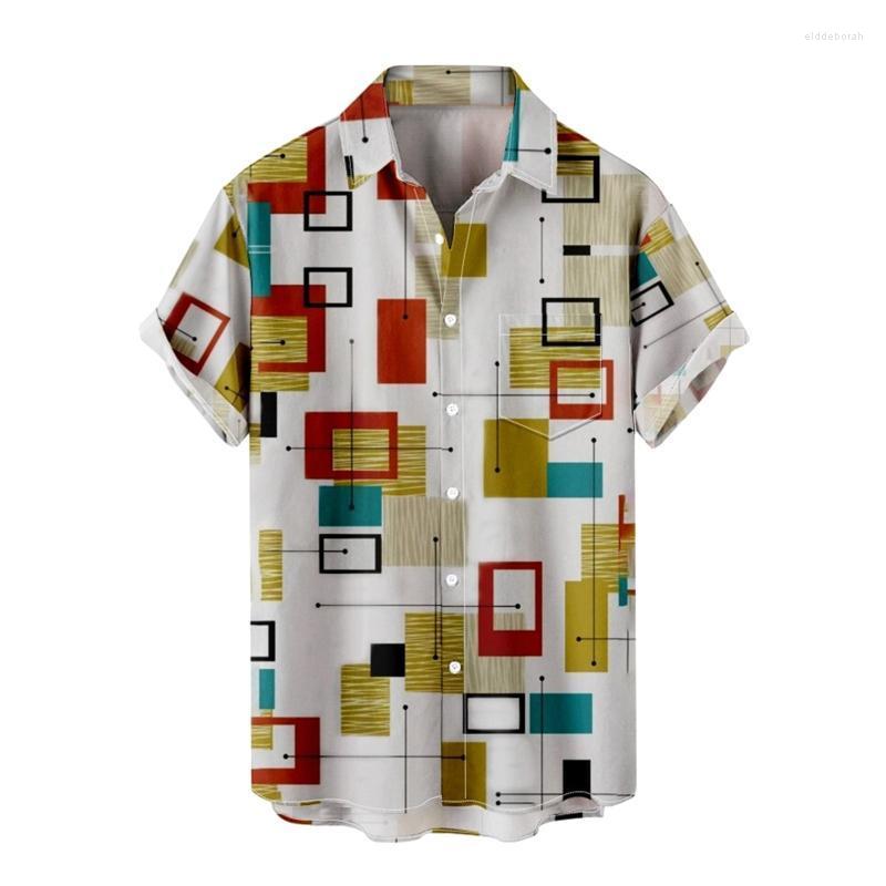

Men's Casual Shirts Mens Floral Hawaiian Short Sleeve Button Down Beach Athletic TopsMen's Eldd22, Yellow