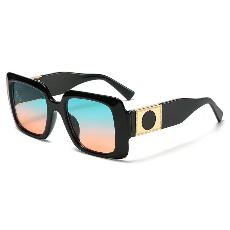 luxury brand Versaoe Sunglasses for woman Black Frame rainbow glass hot fashion Versoce womens sun glasses UV400 47mm lens high quality with box