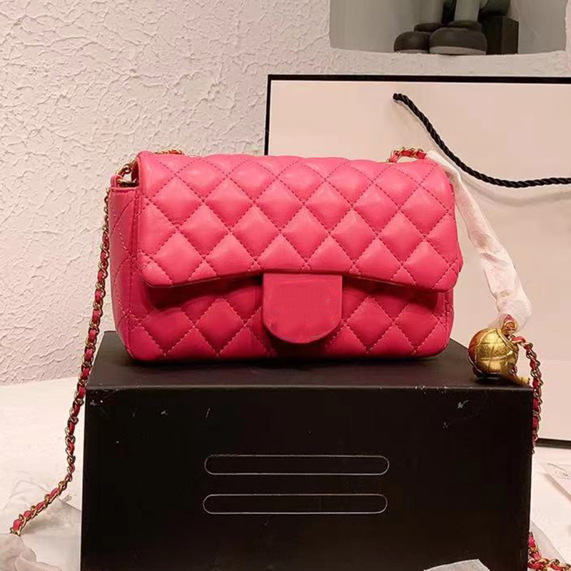 

2022Ss Womens Crush Gold Ball Classic Mini Flap Quilted Bags Turn Lock Adjustable Shoulder Strap Crossbody Cosmetic Case Luxury Designer Handbags 20x14CM/17x13cm, Box