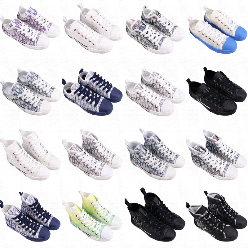 

b23 designer shoe low high top oblique boots canvas trainers sneaker men women breathable platform out zapato mens womens casual sneakers shoes dio dioe dior diors