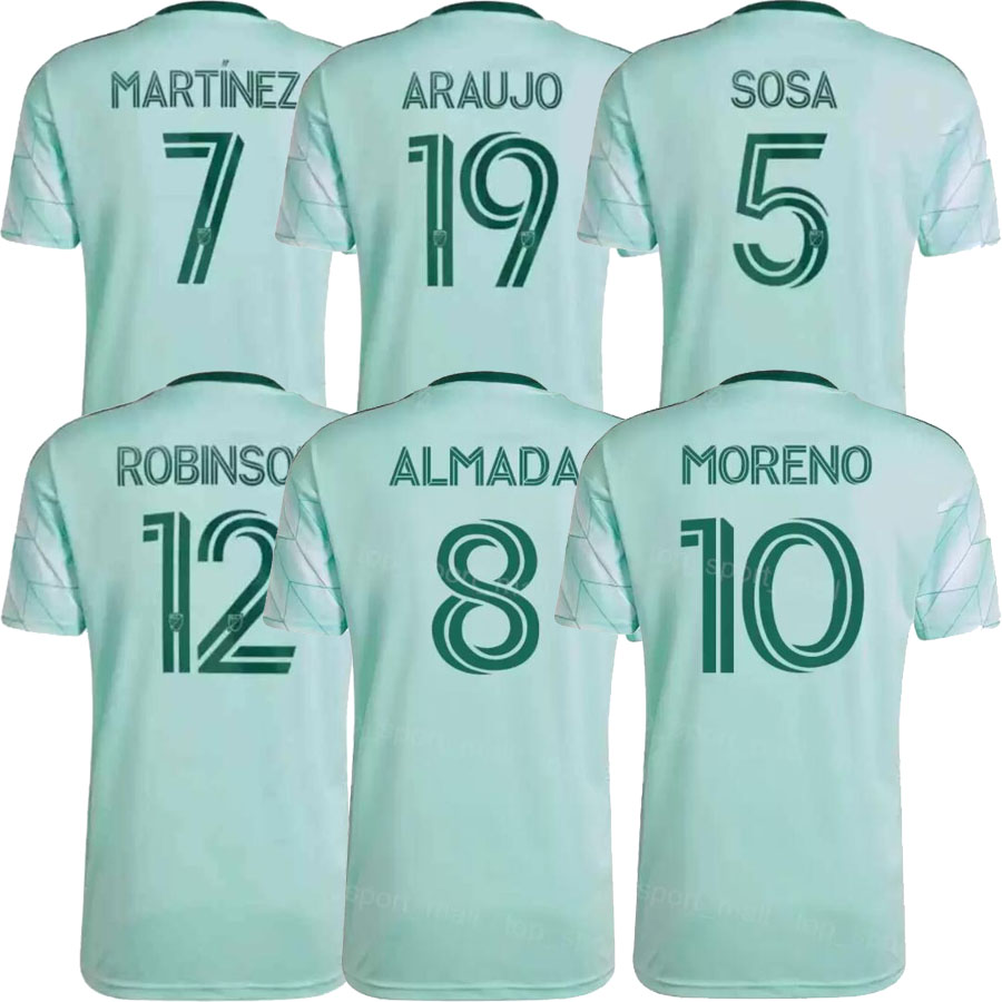 

2022 2023 Atlanta United FC MLS Soccer Jersey MARTINEZ ALMADA MORENO 22 23 Away Mint Forest Men Football Shirt Uniform ARAUJO SOSA IBARRA DAMM MULRANEY LOPEZ, Green