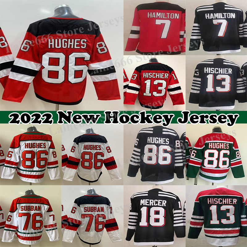 

86 Jack Hughes Jersey 13 Nico Hischier 30 Martin Brodeur 76 P. K. Subban 90 Tomas Tatar 18 Dawson Mercer 7 Dougie Hamilton Reverse Retro hockey jerseys, White youth(kids)