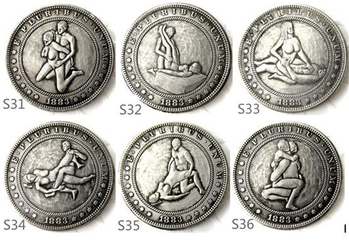 

S31-36 Hobo Morgan Dollar Silver Plated Craft Copy Coins Ornaments home decoration accessories
