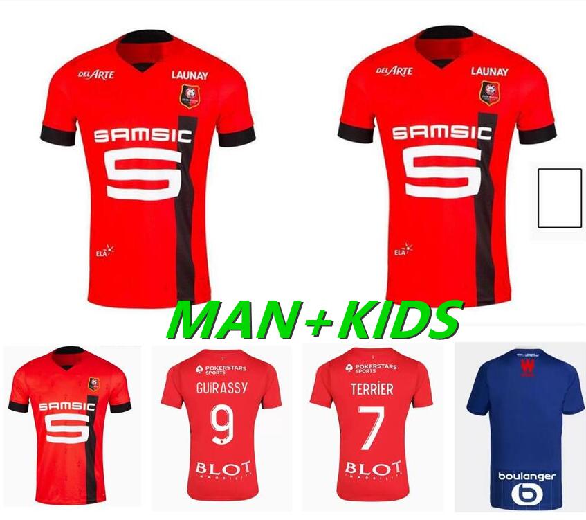 

Rennes 22 23 Stade Rennais fc soccer Jerseys Doku TERRIER BOURIGEAUD Guirassy CAMAVINGA 120th aguerd niang 2022 2023 Terrier de foot men kids kit football shirts
