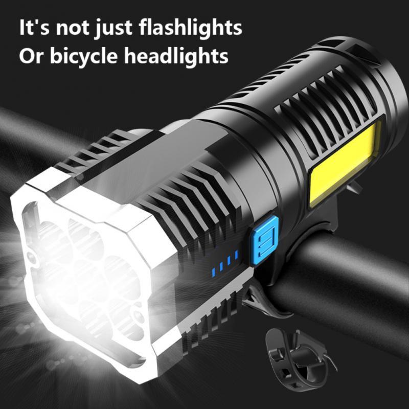 

Flashlights Torches 7-core Super Bright Rechargeable Outdoor Multi-function Led Long-range Spotlight Battery Display COB Light Ca