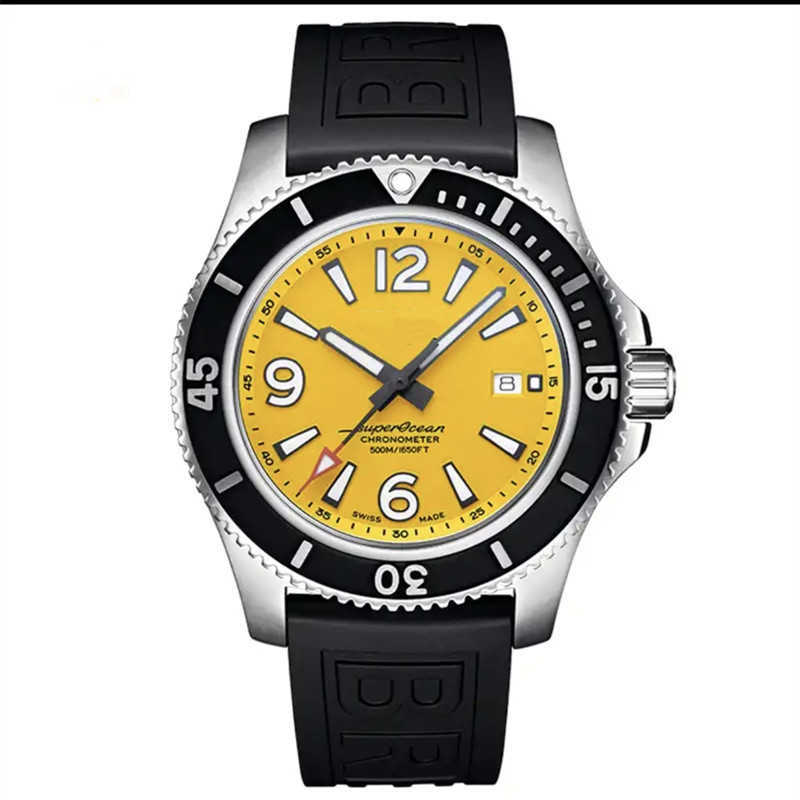 

Mens watch for man Automatic Mechanical movement watches with Rubber Strap Blue Black Fashion designer Super Ocean men's wristwatch