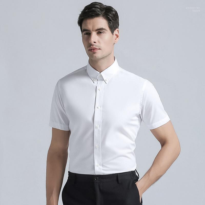

High Quality 2022 Brand Men Short Sleeve Shirt Mens Dress Shirts Casual Formal Men's Cotton Blend Free Delivery Eldd22, Sky blue