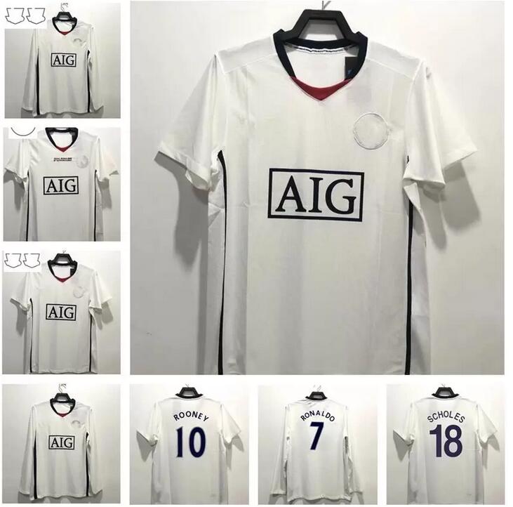 

RONALDO ROONEY soccer jerseys RETRO MANCHESTER 2007 2008 FOOTBALL SHIRTS 07 08 Vintage classic NANI MAN UTD long sleeve VIDIC BERBATOV ANDERSON TEVEZ GIGGS SCHOLES, Yellow