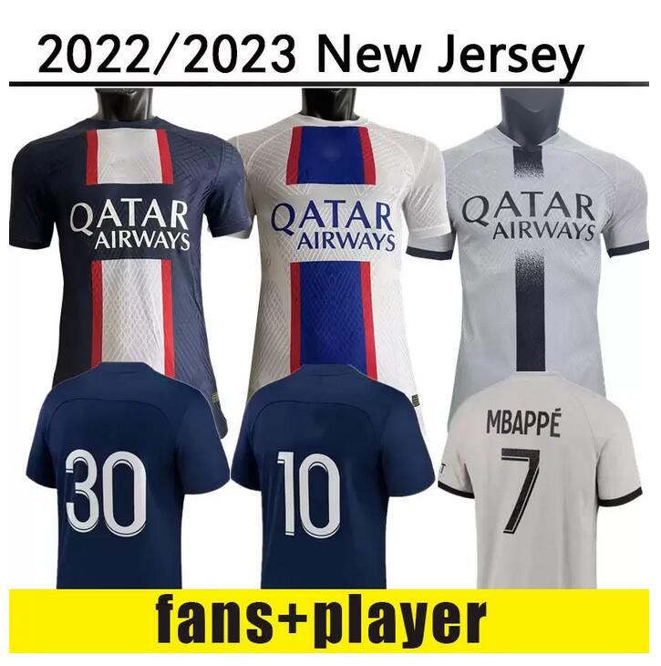 

Player version 22 23 Paris soccer jerseys MBAPPE 30 Messis NEYMAR JR HAKIMI football shirts SERGIO RAMOS SKRINIAR MARQUINHOS VERRATTI jersey