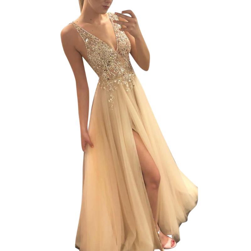 

Casual Dresses Feitong 2022 Summer Dazzlingly Sweet Women Sling Cross Wedding V-Neck Elegant Party Evening Slim Hollow Lace Dress Vestidos #, Black;gray