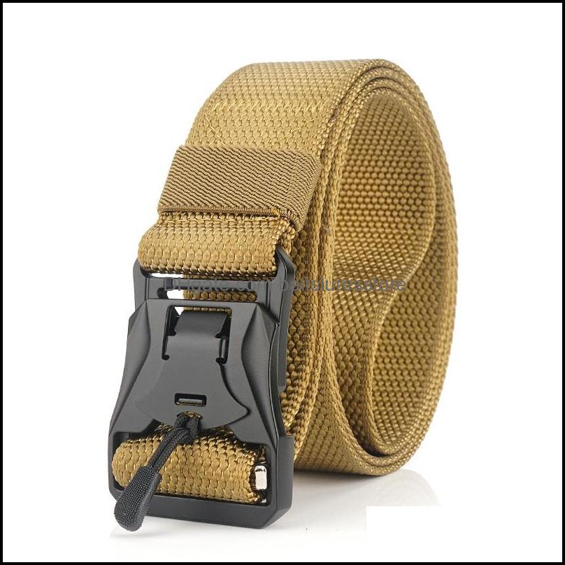 

Inner Belts Tactical Equipment Gear 1.5 In Newly Unisex Nylon Leisure Weaving Jeans Army Belt With Magnetic Dhqpk, Red