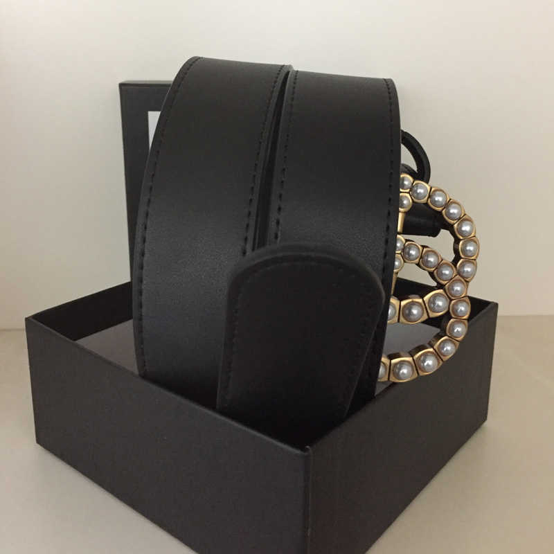 

High quality womens belt mens belts inlaid diamond pearl bronze metal buckle sports leisure fashion women Waistband free delivery Width3.8cm, Yellow