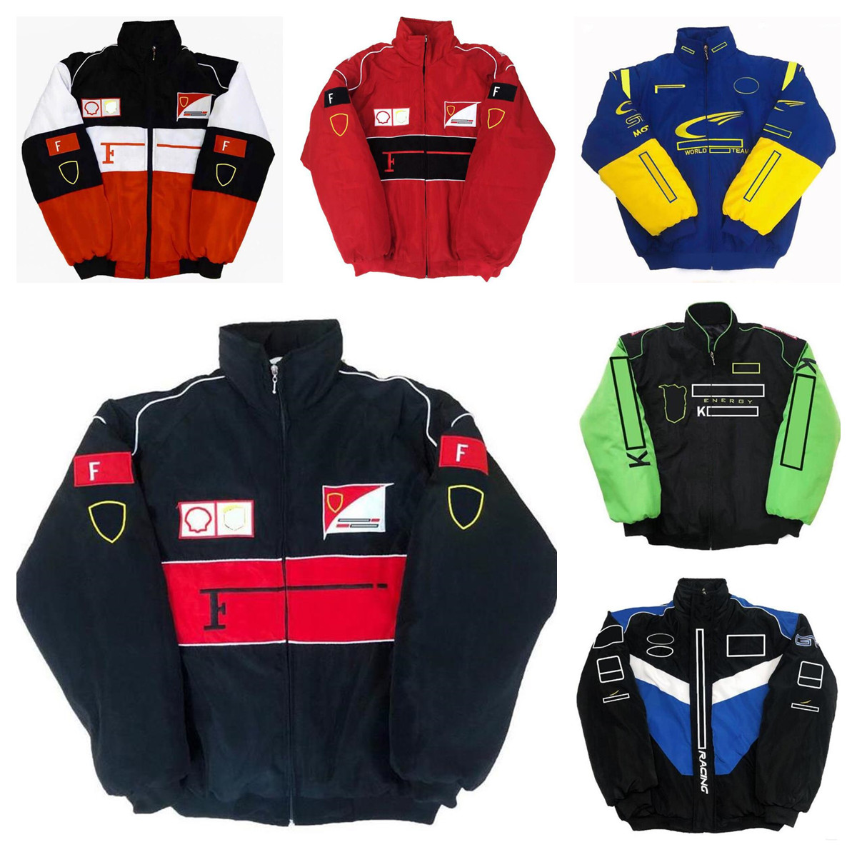 

2022 new F1 racing jacket autumn and winter team full embroidery logo cotton clothing spot sales