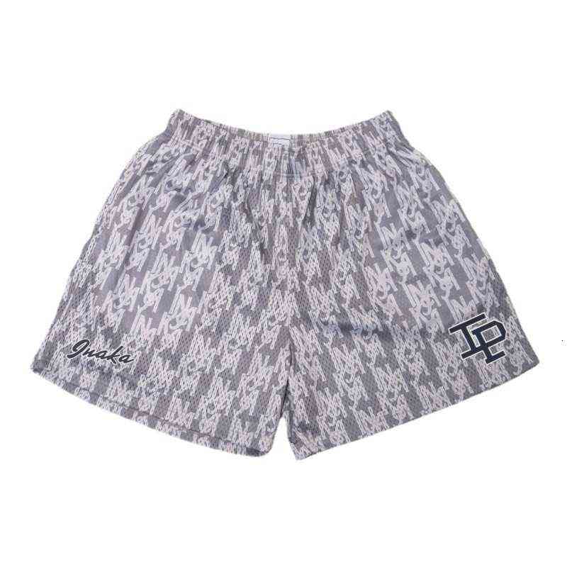 

men' casual fitness shorts running quarter pants mesh breathable lightweight 3D printed sports shortsEK70, Red