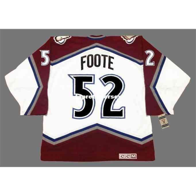 

Wholesale Mens Adam Foote 2001 Ccm Vintage Home Cheap Retro Hockey Jersey, White