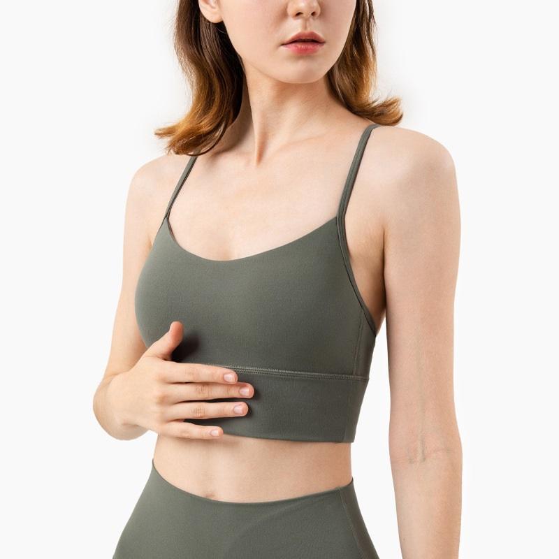 

Yoga Outfit Sexy Women Sports Bra Tights Fitness Vest Female Cross Crop Top Push Up Run With Removable Chest Pad High Impact ShockproofYoga, Black