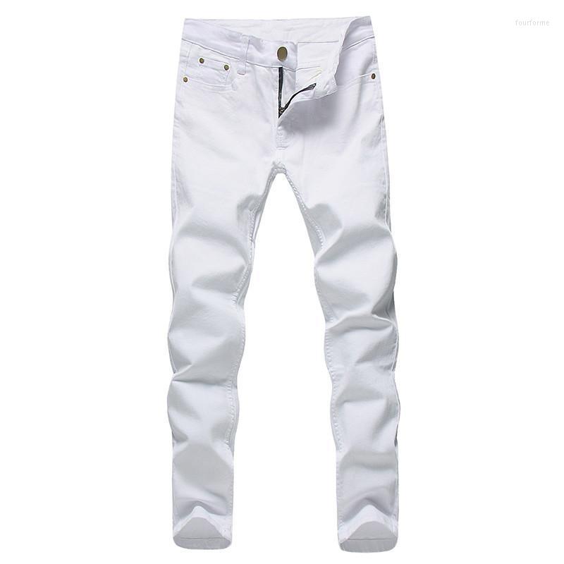 

Men's Jeans 2022 Men Stretch Fashion White Denim Trousers For Male Spring And Autumn Retro Pants Casual Size -36