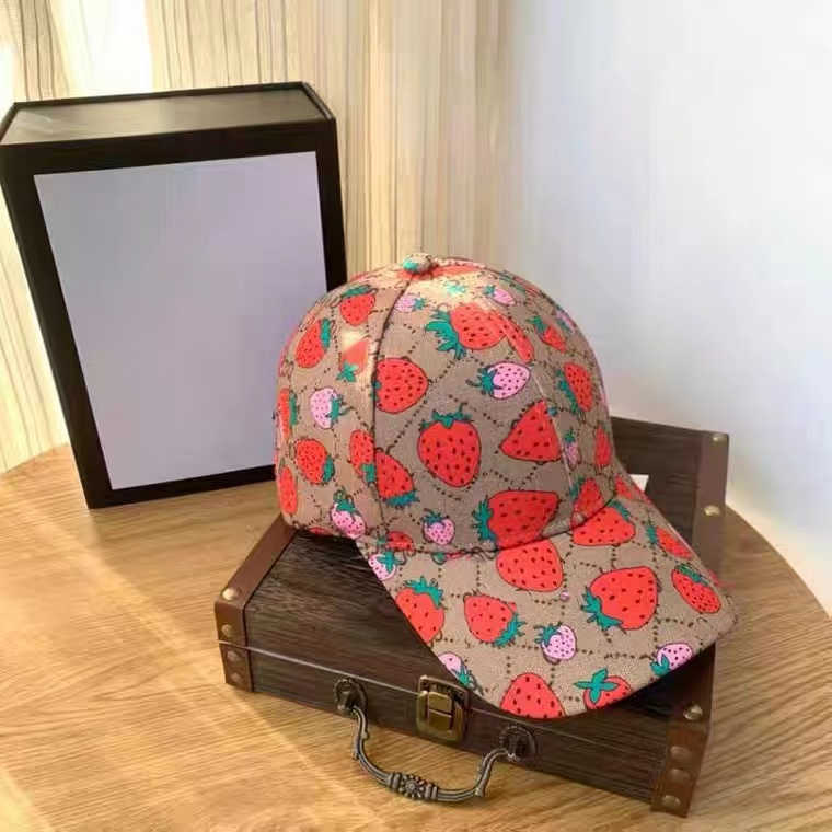 

Fashion strawberry baseball caps man's cotton cactus classic letter Ball caps summer women sun hats outdoor adjustable Snapback Cap girl's, Box
