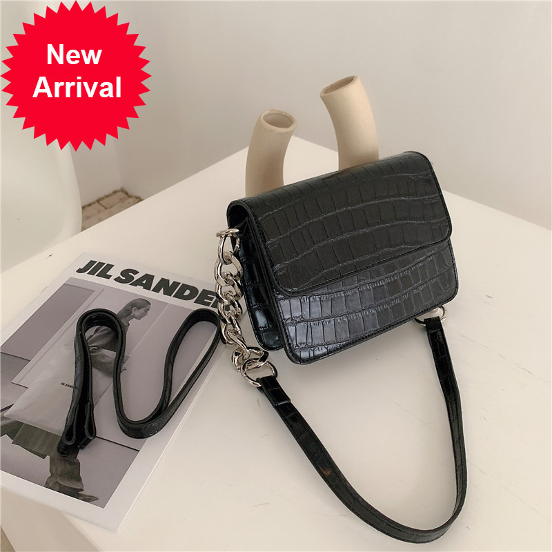 

Tide Brand Wholesale 2022 New Style Pattern Small Versatile Flap Texture Thick Chain Belt Messenger Fashion Trend Shoulder Crossbody Bags, Wine