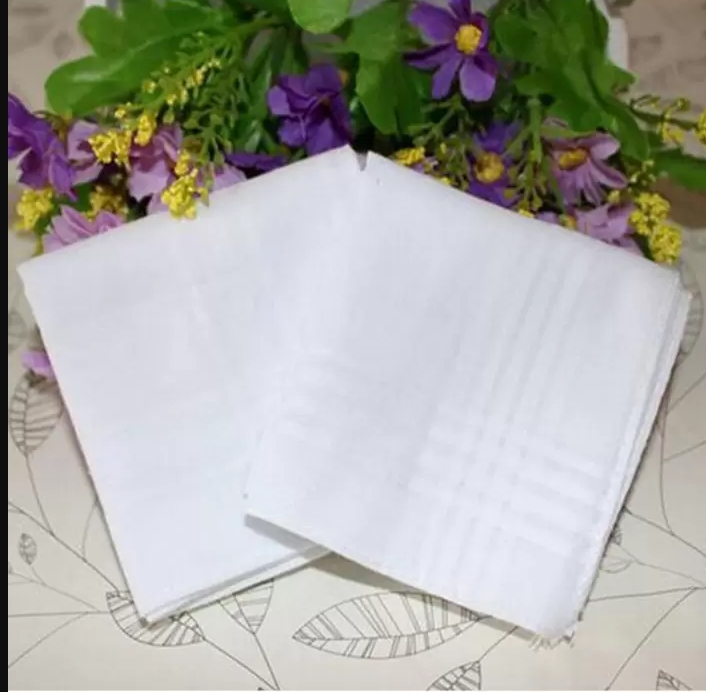 

Men's Cotton White Handkerchief