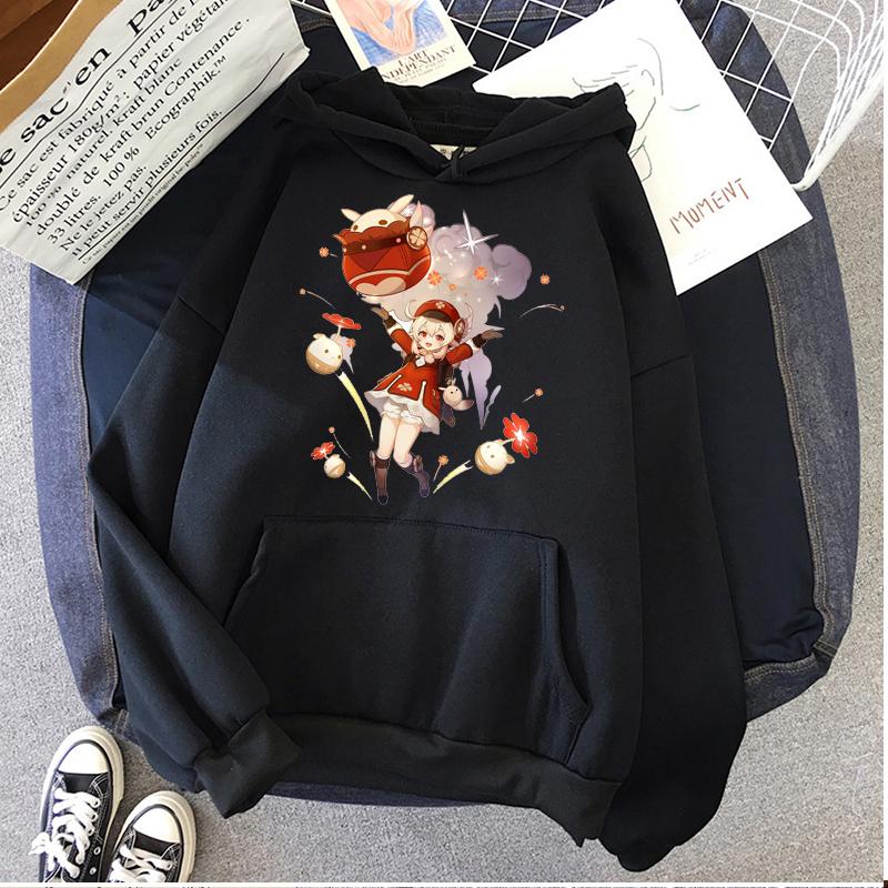 

Men's Hoodies & Sweatshirts Game Genshin Impact Unisex Anime Pullover Men Women Lu Duc And KLEE Graphic Print Sweatshirt Clothes For Teenage, Soild color