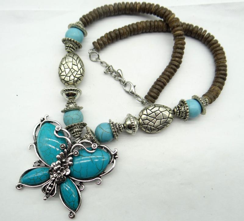 

Pendant Necklaces Natural Stone Lapis Tiger Eye Quartz Crystal Opal Turquoises Charm Butterfly For Diy Jewelry Making Necklace A14Pendant