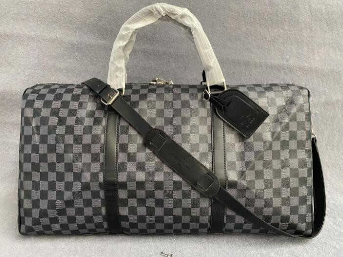 

Classic Men Duffle Bag Women Travel Bags Hand Never Fulls Luggage Travel Bag Men Pu Leather Handbags Large Cross Body Totes 55cm LVs YSLs louiseity viutonity VUTTONS, No box