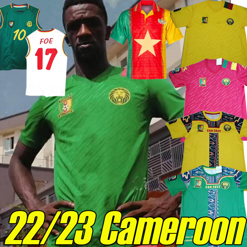 

21/22/23 Cameroon soccer jerseys home green Africa Cup Anguissa 2022 2023 MBOBA CHOUPO-MOTING BAHOKEN GANAGO TOKO EKAMBI HONGLA retro football shirts 2002 vest, Kamailong 22-23 green