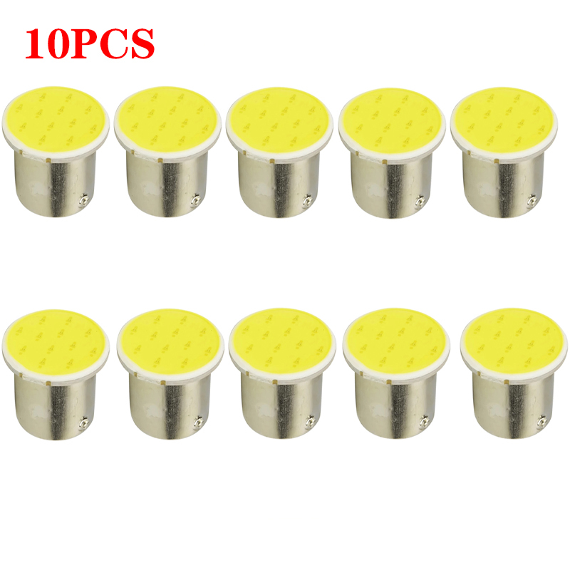 

New 10pcs P21W 1157 Bay15d 1156 BA15S LED Turn Signal Bulb COB Car Interior Light Parking Reverse Back Brake Lamp Super Bright 12V