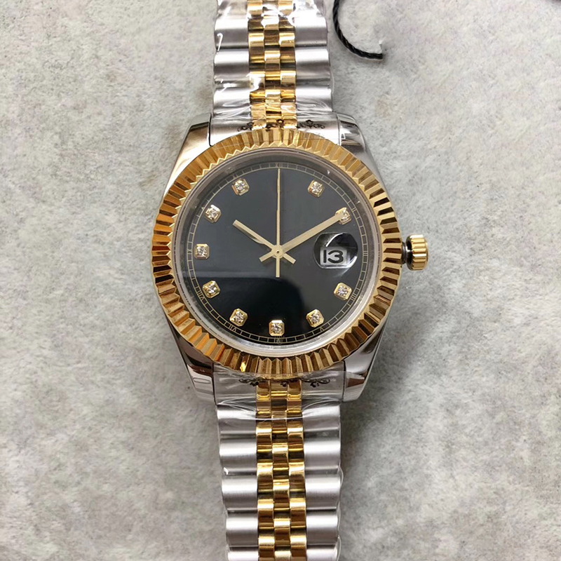 

U1 Factory ST9 41mm Watch Big Date v3 2813 Sweep Automatic Mechanical Movement Two Tone Black Watches Men Stainless Steel Gents Wristwatches, No send watch for shipping