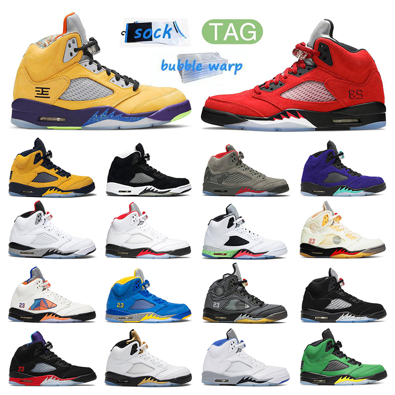 

Men Basketball shoes Raging Bull Oreo International Flight Laney Metallic Michigan Jumpman 5s Sports Sneakers, #19