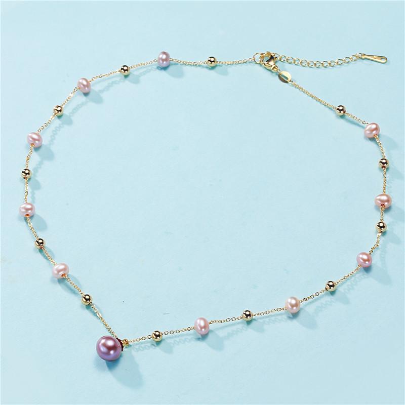 

Pendant Necklaces Wholesale Real Freshwater Cultured Natural Pearl Necklace Nice Party Gift For Women 45cm 18 Inch Long 10pcs/lotPendant