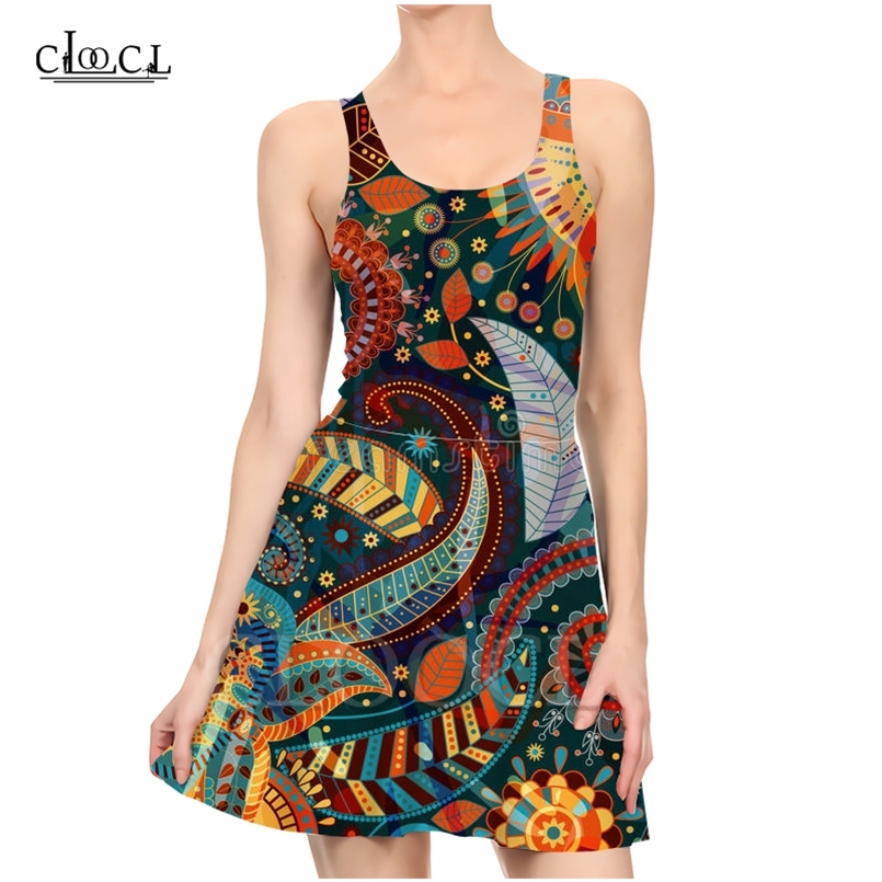 

Colorful Vintage Floral Dresses Women 3D Print Summer Dress Sleeveless Casual Party Sexy Dress 220617, Dress women