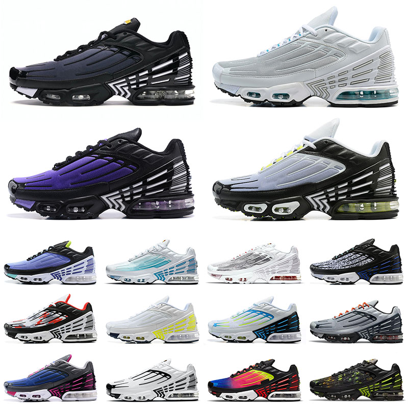 

Top tn plus 3 running shoes us 12 des chaussures women sports sneakers Obsidian Laser Blue Black White Wolf Grey Topography Pack Fashion men trainers Jogging, 36-46 all black