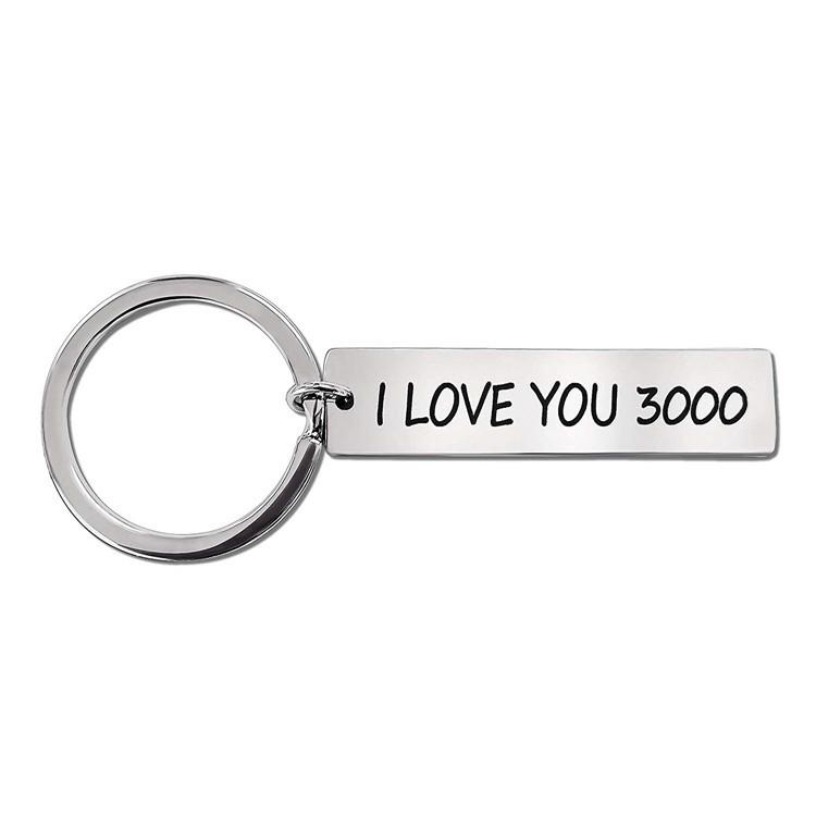 

Keychains I Love You 3000 Boyfriend Keychain Gift For Girlfriend To Family Manga Movie Inspiration