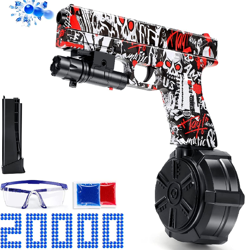 

gun toy water Gel Ball Blaster Jm x2 G LOCK Splatter Blaster Automatic Electric 20000 bullets Beads Splatterball Gift for Kids Boys Girls CS PUBG M416