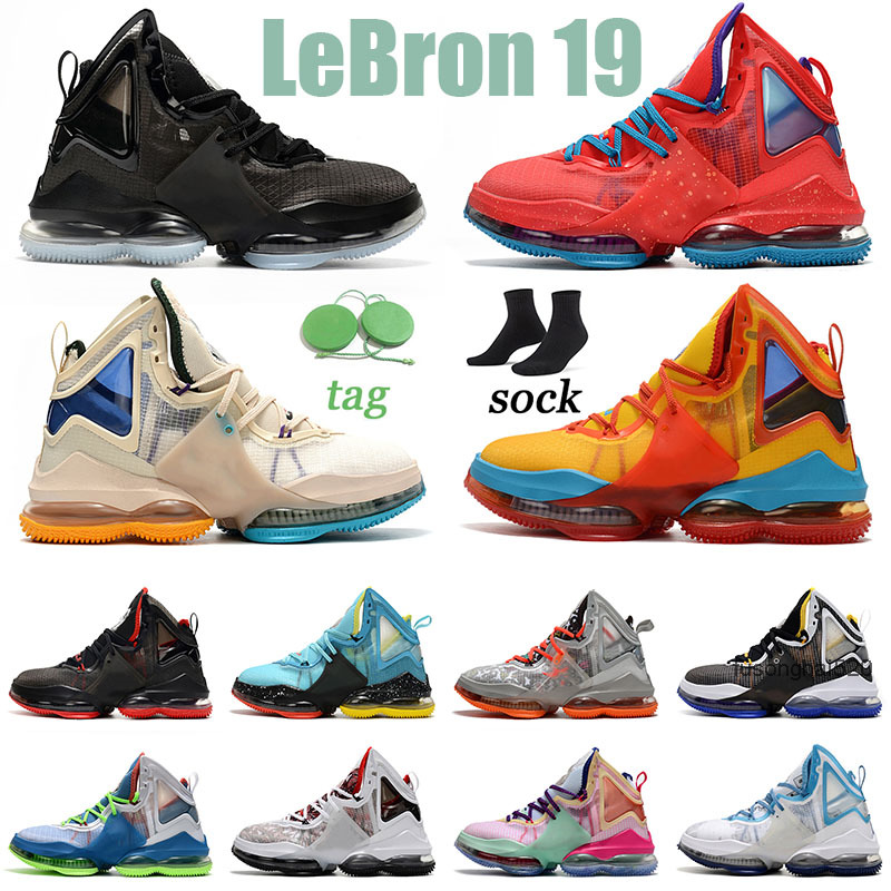 

Fashion Trainers LeBrons 19 Basketball Shoes Christmas Minneapolis Lakers 19s Uniform Hook Valentine's Day Men Women Sketch Bred Fast Food, 36-46 a new legacy