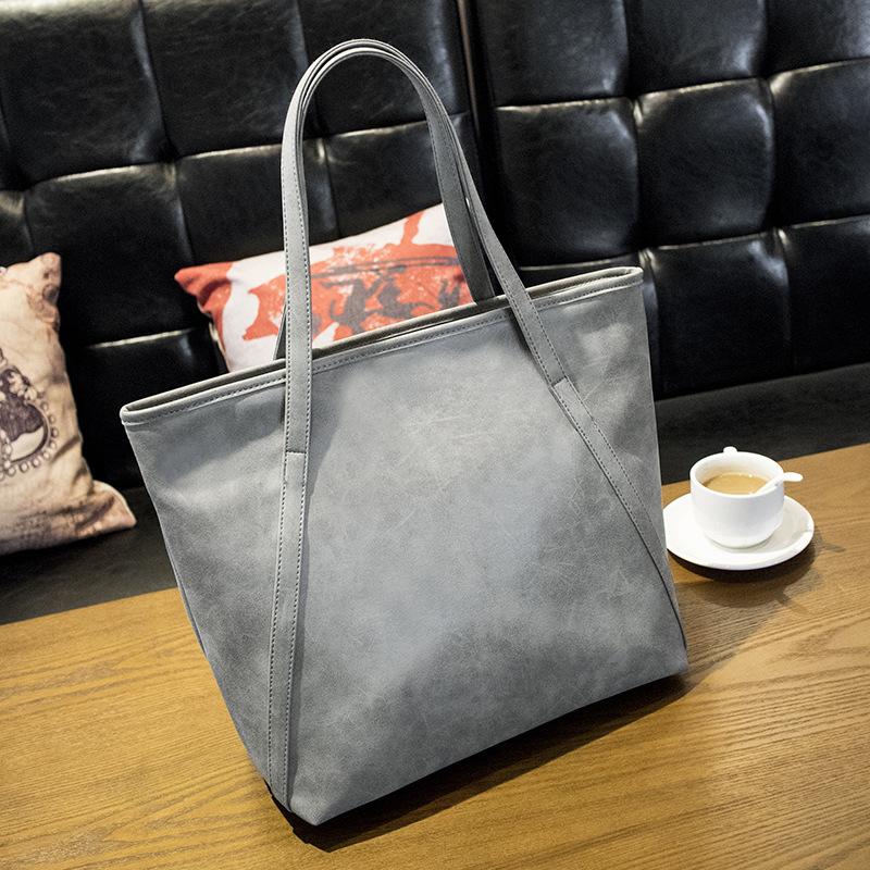 

Evening Bags Soft Leather Matte Tote Bag Versatile Simple Large Capacity Retro Women's Single Shoulder Shopping HandbagEvening EvenEveni, Black