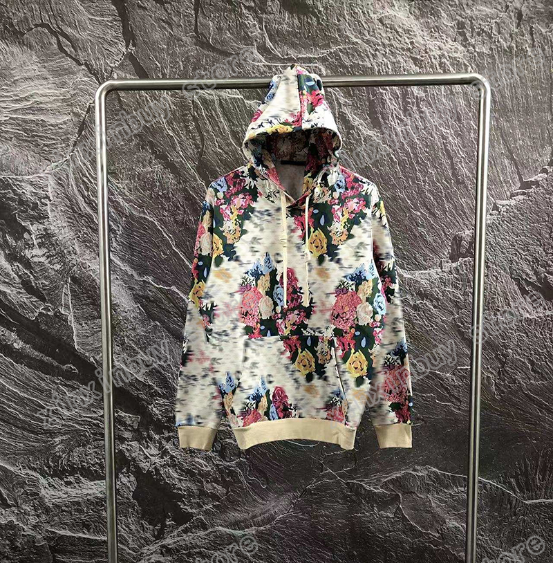 

22ss Men Women designer Sweatshirts Hoodies Floral pattern print cotton casual high quality fashion men xinxinbuy white XS-L, Multi